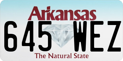 AR license plate 645WEZ