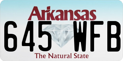 AR license plate 645WFB