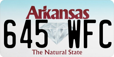 AR license plate 645WFC