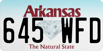 AR license plate 645WFD