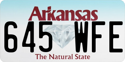 AR license plate 645WFE