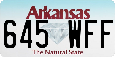 AR license plate 645WFF