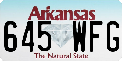 AR license plate 645WFG