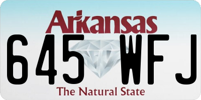AR license plate 645WFJ