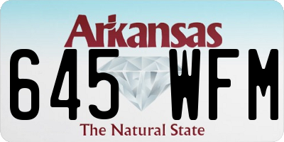 AR license plate 645WFM