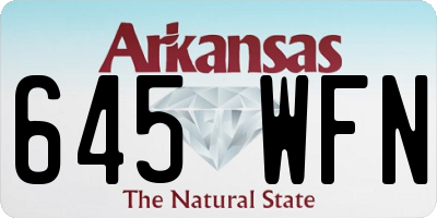 AR license plate 645WFN