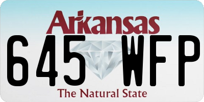 AR license plate 645WFP