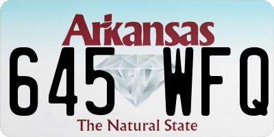 AR license plate 645WFQ
