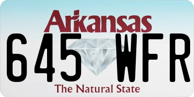 AR license plate 645WFR