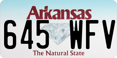 AR license plate 645WFV