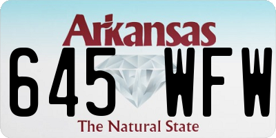 AR license plate 645WFW