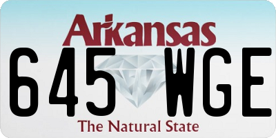 AR license plate 645WGE