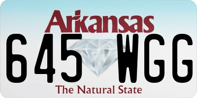 AR license plate 645WGG
