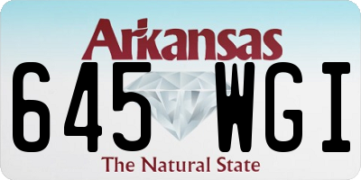 AR license plate 645WGI