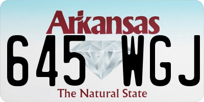 AR license plate 645WGJ