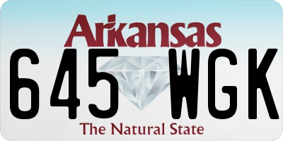 AR license plate 645WGK