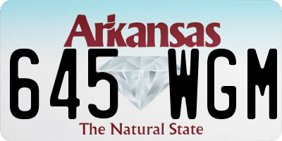 AR license plate 645WGM