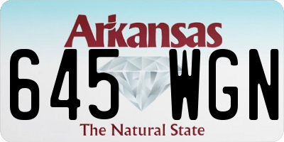 AR license plate 645WGN
