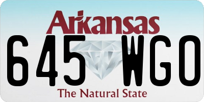 AR license plate 645WGO