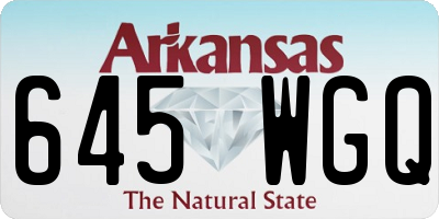 AR license plate 645WGQ