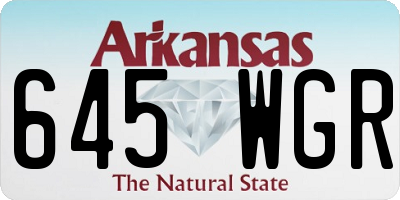 AR license plate 645WGR