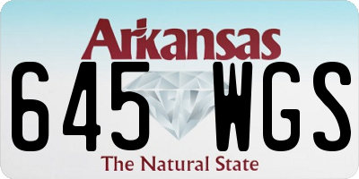 AR license plate 645WGS
