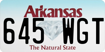AR license plate 645WGT