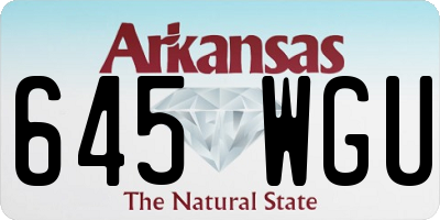 AR license plate 645WGU