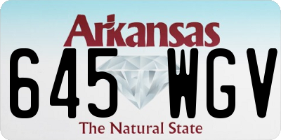 AR license plate 645WGV