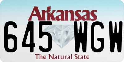 AR license plate 645WGW