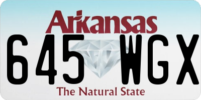 AR license plate 645WGX