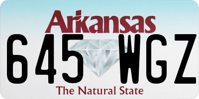 AR license plate 645WGZ
