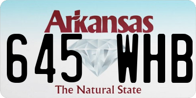 AR license plate 645WHB