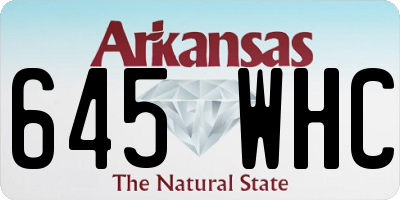 AR license plate 645WHC