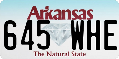 AR license plate 645WHE