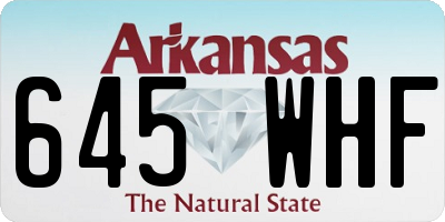 AR license plate 645WHF