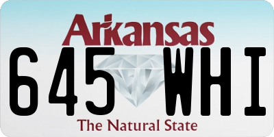 AR license plate 645WHI