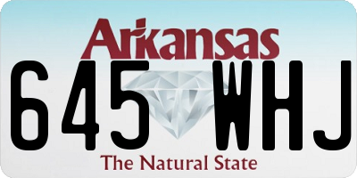 AR license plate 645WHJ
