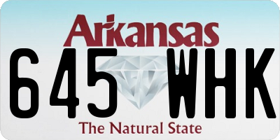 AR license plate 645WHK