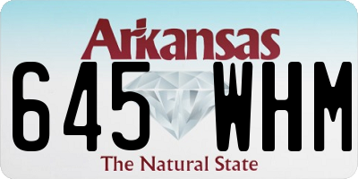 AR license plate 645WHM