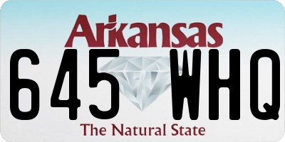 AR license plate 645WHQ