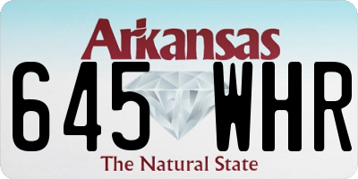 AR license plate 645WHR
