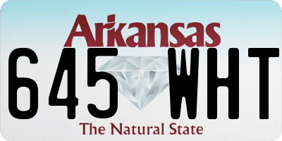 AR license plate 645WHT