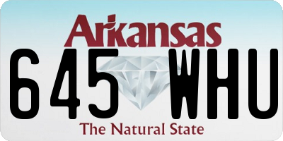 AR license plate 645WHU
