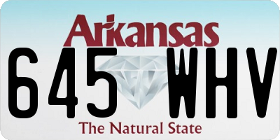 AR license plate 645WHV