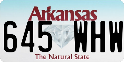 AR license plate 645WHW