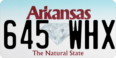 AR license plate 645WHX