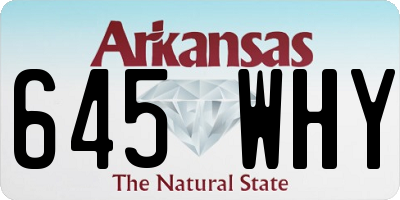 AR license plate 645WHY