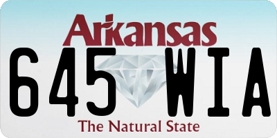 AR license plate 645WIA