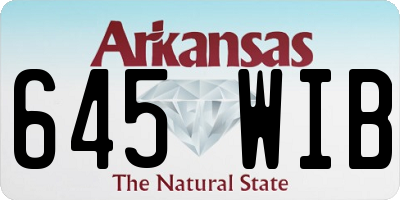 AR license plate 645WIB